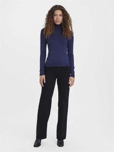 Vero Moda Koszulka w kolorze granatowym rozmiar: XL. Niebieskie bluzki Vero Moda, xl, bez wzorów, bez kołnierzyka, bez ramiączek. Za 43,88 zł.