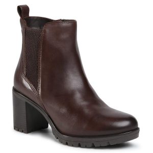 Botki Lasocki. Brązowe botki Lasocki, bez wzorów, bez obcasa, na słupku, bez zapięcia. Za 120,99 zł.