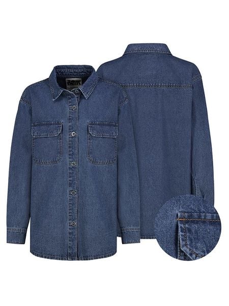 Sublevel Koszula dżinsowa w kolorze granatowym rozmiar: L. Niebieskie koszule Sublevel, l, bez wzorów, z bawełny, bez kołnierzyka, bez ramiączek. Za 87,19 zł.