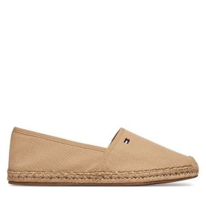 Espadryle Tommy Hilfiger. Brązowe espadryle TOMMY HILFIGER, bez wzorów, bez obcasa. Za 249,99 zł.