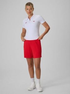 4F Spodenki dresowe damskie - czerwone M. Czerwone szorty 4f, bez wzorów, z dresówki. Za 129,99 zł.