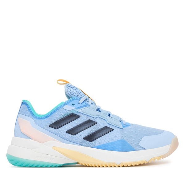 Buty halowe adidas. Niebieskie buty sportowe ADIDAS, bez wzorów, bez zapięcia. Za 439,99 zł.