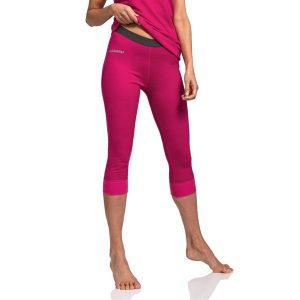 Legginsy termoaktywne 3/4 damskie Schöffel Sport Merino. Czerwone legginsy Schöffel, bez wzorów. Za 349,99 zł.