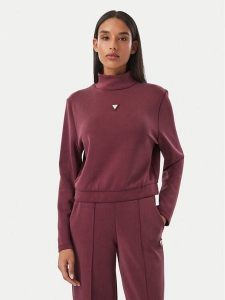 Guess Bluza V4YQ05 KCAY2 Bordowy Regular Fit. Czerwone bluzy Guess, m, z aplikacjami, z syntetyku, bez kaptura. Za 324,99 zł.