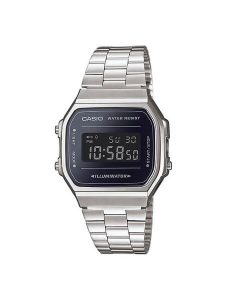 Casio Zegarek Vintage A168WEM-1EF Srebrny. Szare, cyfrowe zegarki Casio. Za 219,99 zł.