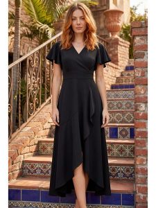 SOULSHAE Sukienka w kolorze czarnym rozmiar: S/M. Czarne sukienki SOULSHAE, m, bez wzorów, bez kołnierzyka, bez ramiączek, midi. Za 179,95 zł.