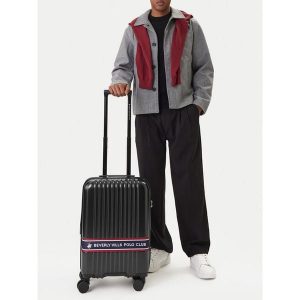 Walizka kabinowa Beverly Hills Polo Club. Czarne walizki Beverly Hills Polo Club, bez wzorów. Za 299,99 zł.