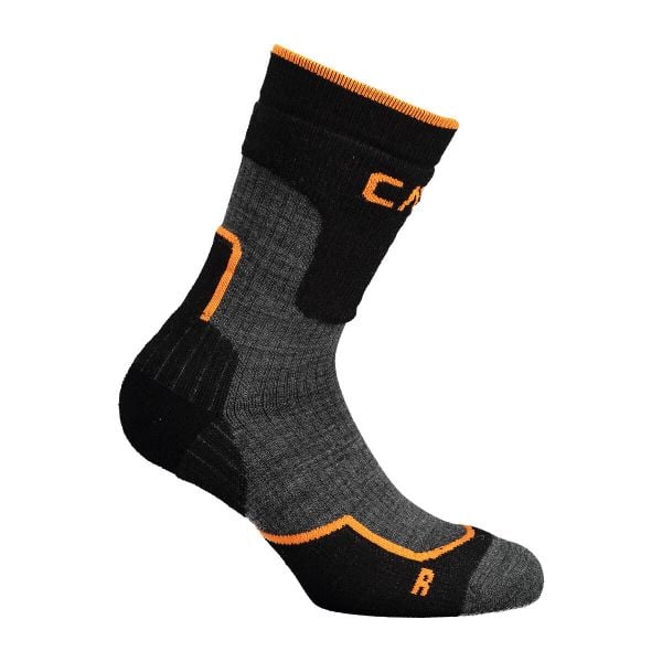 Skarpety trekkingowe CMP WOOL MID. Czarne skarpetki CMP, bez wzorów. Za 79,99 zł.