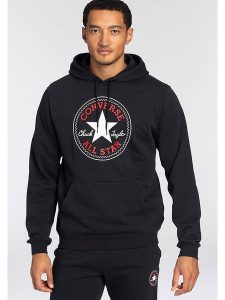 Converse Bluza w kolorze czarnym rozmiar: M. Czarne bluzy Converse, m, bez wzorów, z kapturem. Za 153,34 zł.