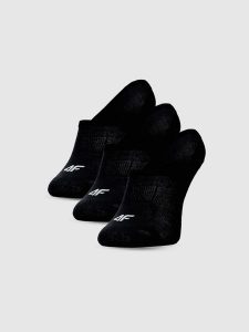4F Skarpetki casual stopki (3-pack) damskie - czarne 39-42. Czarne skarpetki 4f, bez wzorów, z bawełny. Za 44,99 zł.