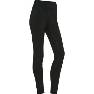 Damskie legginsy jeździeckie z pełną przyczepnością Equipage Kalea. Niebieskie legginsy EQUIPAGE, bez wzorów, z elastanu. Za 302,50 zł.