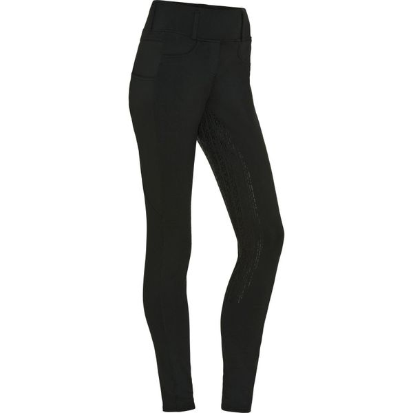 Damskie legginsy jeździeckie z pełną przyczepnością Equipage Kalea. Niebieskie legginsy EQUIPAGE, bez wzorów, z elastanu. Za 302,50 zł.
