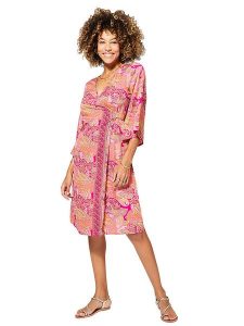 Ipanima Sukienka w kolorze jasnoróżowo-różowym rozmiar: 34/36. Różowe sukienki Ipanima, bez wzorów, bez kołnierzyka, bez ramiączek, midi. Za 65,99 zł.