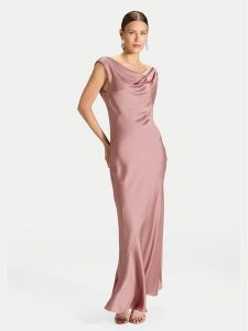 Swing Sukienka wieczorowa 5AK10600 Różowy Regular Fit. Czerwone sukienki Swing, bez wzorów, z syntetyku, wizytowe, bez kołnierzyka, bez ramiączek. Za 693,99 zł.