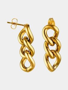 MOODE Kolczyki-wkrętki "Raphaelle" rozmiar: onesize. Żółte kolczyki MOODE, ze stali. Za 43,99 zł.