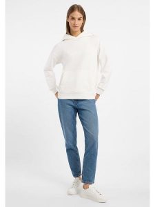 ELBSAND Bluza "Finele" w kolorze białym rozmiar: L. Białe bluzy ELBSAND, l, bez wzorów, z bawełny, z kapturem. Za 130,99 zł.