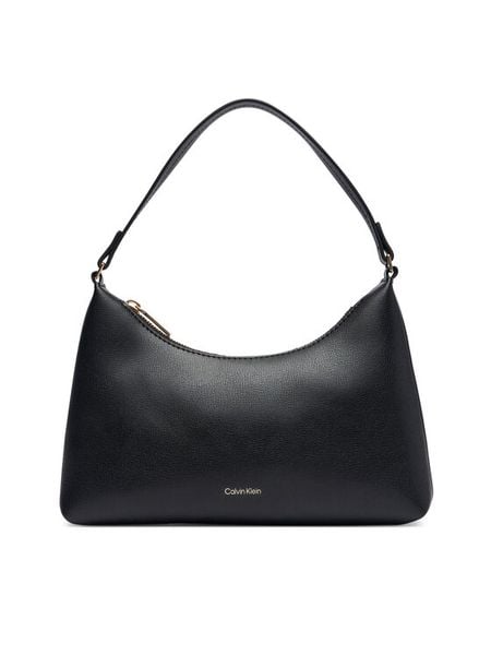 Calvin Klein Torebka Foil Logo Small Shoulder Bag LV04F3890G Czarny. Czarne torebki klasyczne Calvin Klein, bez wzorów, ze skóry, bez dodatków. Za 369,99 zł.