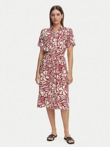 ONLY Sukienka koszulowa Yasmin 15357241 Czerwony Regular Fit. Czerwone kombinezony ONLY, m, bez wzorów, z wiskozy, bez kołnierzyka, bez ramiączek. Za 149,99 zł.