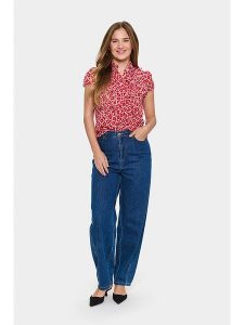 SAINT TROPEZ Bluzka w kolorze czerwonym rozmiar: S. Czerwone bluzki Saint Tropez, s, bez wzorów, bez kołnierzyka, bez ramiączek. Za 86,99 zł.