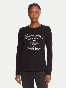 Weekend Max Mara Bluzka Alias 2525946042 Czarny Regular Fit. Czarne bluzki Weekend Max Mara, m, bez wzorów, z bawełny, bez kołnierzyka, bez ramiączek. Za 379,99 zł.