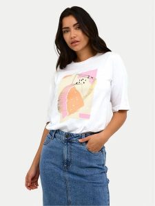 Kaffe T-Shirt Mira 10508592 Biały Regular Fit. Białe t-shirty Kaffe, l, bez wzorów, z bawełny, bez kołnierzyka, bez ramiączek. Za 159,99 zł.