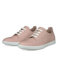 Ecco Skórzane sneakersy "Leisure" w kolorze jasnoróżowym rozmiar: 39. Różowe trampki ecco, bez wzorów, bez zapięcia. Za 187,96 zł.