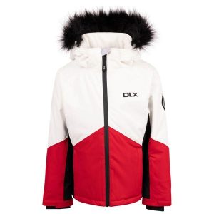 Kurtka Narciarska Shelbie DLX Dla Dziewcząt. Czerwone t-shirty Trespass, bez wzorów, z gumy, bez kołnierzyka, bez ramiączek. Za 981,99 zł.