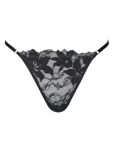 Hunkemöller Stringi Ingrid 300468 Czarny. Czarne stringi Hunkemöller, bez wzorów, z syntetyku. Za 69,99 zł.