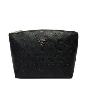 Kosmetyczka Guess. Czarne kosmetyczki Guess, z aplikacjami. Za 199,99 zł.