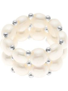 Pearline Pierścionek perłowy w kolorze kremowym rozmiar: onesize. Brązowe pierścionki Pearline, z perłą. Za 130,99 zł.