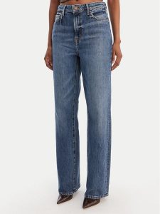 Guess Jeansy W6RA3A D4K30 Niebieski. Niebieskie jeansy Guess, z aplikacjami, z bawełny. Za 529,99 zł.