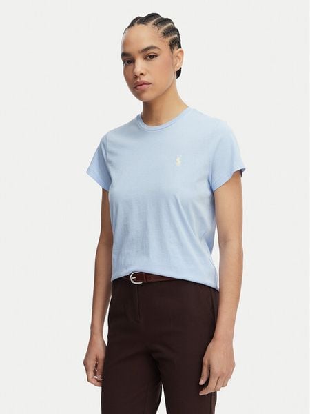 Polo Ralph Lauren T-Shirt 211B14605019 Niebieski jasny Classic Fit. Niebieskie t-shirty Polo Ralph Lauren, m, bez wzorów, z bawełny, bez kołnierzyka, bez ramiączek. Za 290,99 zł.