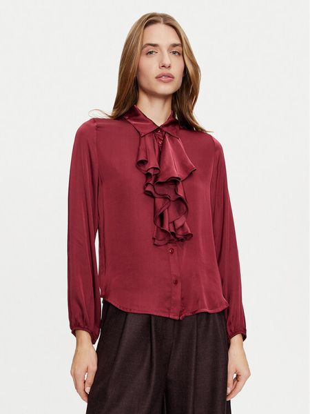 Haveone Koszula CWG-M013 Bordowy Regular Fit. Czerwone koszule Haveone, m, bez wzorów, z wiskozy, bez kołnierzyka, bez ramiączek. Za 219,99 zł.