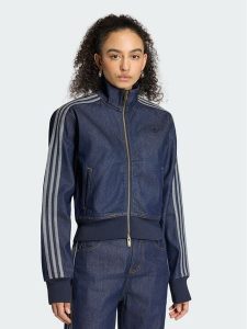 Adidas Kurtka jeansowa Firebird KQ6491 Granatowy Slim Fit. Niebieskie kurtki ADIDAS, m, bez wzorów, z bawełny, bez kaptura. Za 369,99 zł.