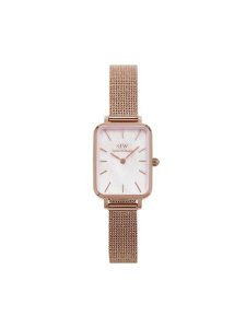 Daniel Wellington Zegarek Quadro Pressed DW00100510 Złoty. Żółte, analogowe zegarki Daniel Wellington. Za 659,99 zł.