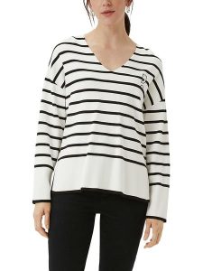 S.Oliver Sweter w kolorze biało-czarnym rozmiar: 36. Białe swetry oversize s.Oliver, s, bez wzorów, bez ramiączek. Za 96,60 zł.