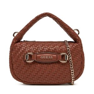 Torebka Guess. Brązowe torebki klasyczne Guess, z aplikacjami, bez dodatków. Za 349,99 zł.