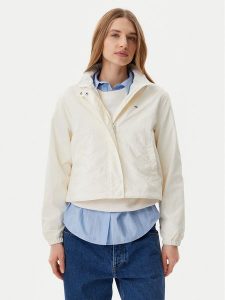 Tommy Jeans Kurtka przejściowa Essential DW0DW20439 Écru Regular Fit. Kurtki Tommy Jeans, m, bez wzorów, z jeansu, bez kaptura. Za 349,99 zł.