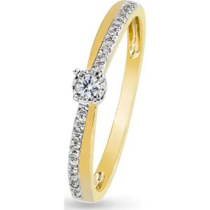 PROMOCJA Pierścionek - , Brylant 0,06ct,diament 0,04ct. Pierścionki marki W.KRUK. W wyprzedaży za 868,00 zł.