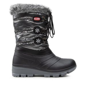 Śniegowce Olang. Czarne buty zimowe Olang, bez obcasa, bez zapięcia. Za 379,99 zł.