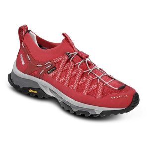 Buty turystyczne damskie Meindl Aruba Gore-Tex. Czerwone buty trekkingowe MEINDL, z gore-texu, bez zapięcia. W wyprzedaży za 746,91 zł.