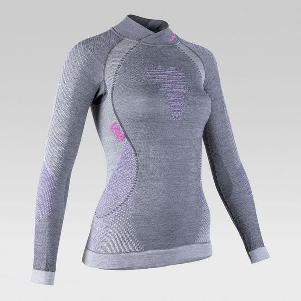 Koszulka termoaktywna damska Lady Fusyon Uw Shirt Lg Sl Turtleneck. Szare koszule nocne UYN, bez wzorów, z polaru, bez ramiączek. W wyprzedaży za 385,50 zł.