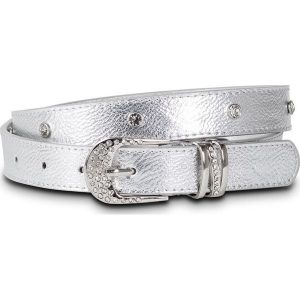 Pasek ze sztrasami bonprix srebrny kolor. Paski marki bonprix. Za 44,99 zł.