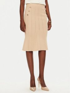 Marciano Guess Spódnica midi 5RGD07 5810Z Beżowy Regular Fit. Brązowe spódnice Marciano Guess, l, z aplikacjami, z wiskozy, midi. Za 429,99 zł.