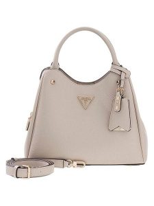 Guess Torebka w kolorze beżowym - 29 x 21 x 14 cm rozmiar: onesize. Brązowe torebki klasyczne Guess, z aplikacjami, z materiału, przez ramię, bez dodatków. Za 454,95 zł.