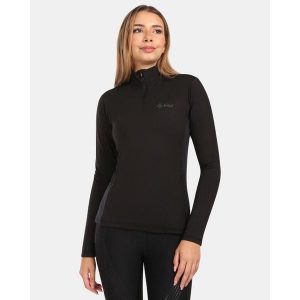 Damska koszulka termoaktywna z długim rękawem Kilpi WILLIE-W. Czarne koszule nocne Kilpi, bez wzorów, bez ramiączek. Za 179,35 zł.