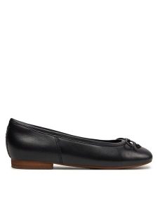 Clarks Baleriny Fawna Lily 26176629 Czarny. Czarne balerinki Clarks, bez wzorów, ze skóry, bez obcasa, bez zapięcia. Za 259,99 zł.