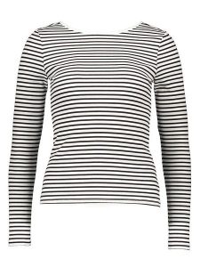 Vero Moda Koszulka w kolorze kremowo-czarnym rozmiar: XS. Brązowe bluzki Vero Moda, xs, bez wzorów, bez kołnierzyka, bez ramiączek. Za 32,90 zł.