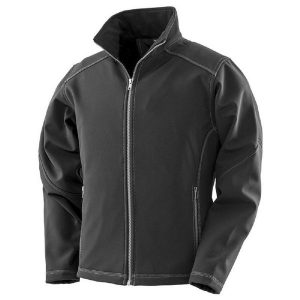 Damska Kurtka Softshell WorkGuard. Czarne kurtki RESULT, s, bez wzorów, z softshellu, bez kaptura. Za 172,99 zł.