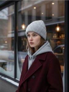 Prążkowana czapka beanie - szary. Szare czapki Sinsay, bez wzorów, prążkowane. Za 25,99 zł.